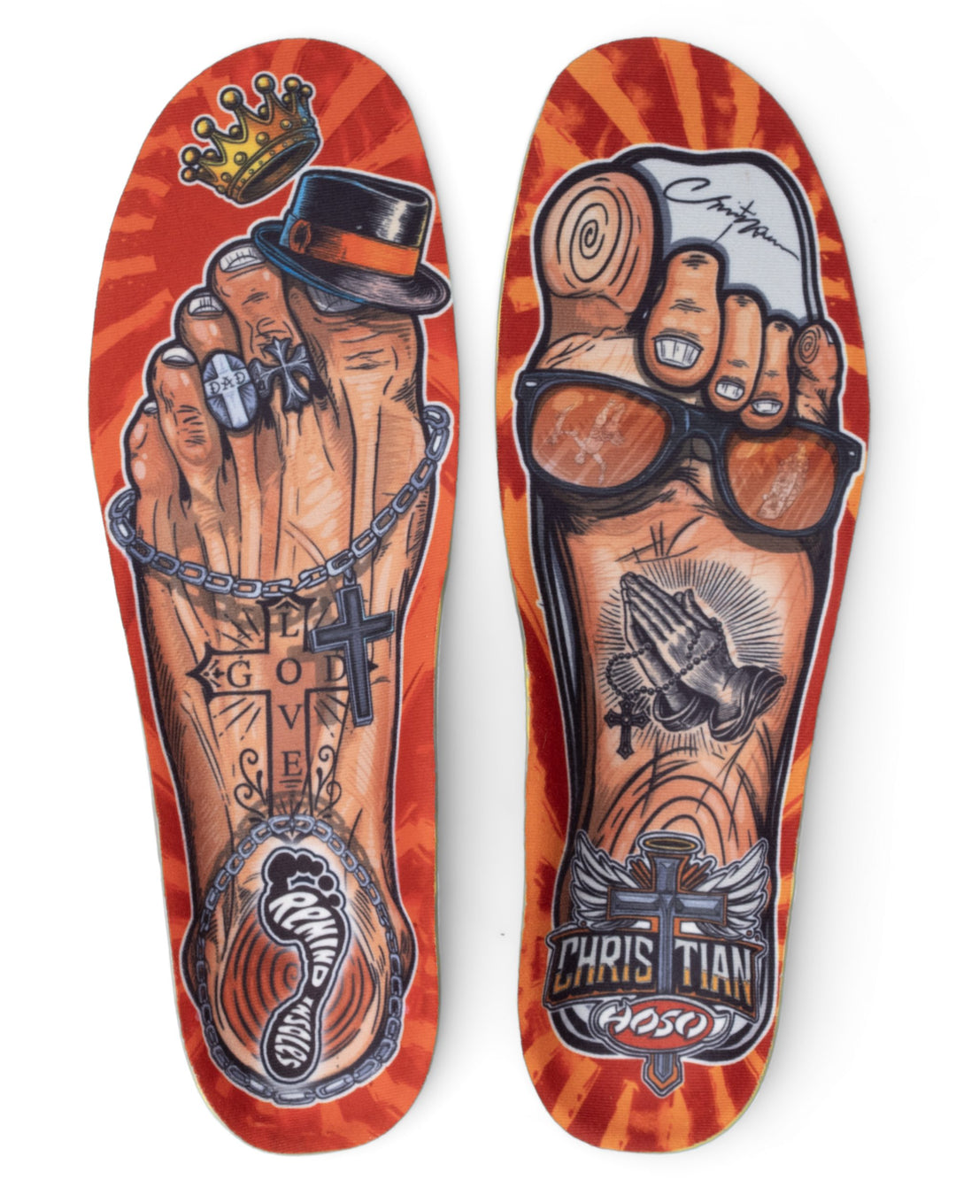 Cush Impact Christian Hosoi Gnar Foot insoles, pair front view