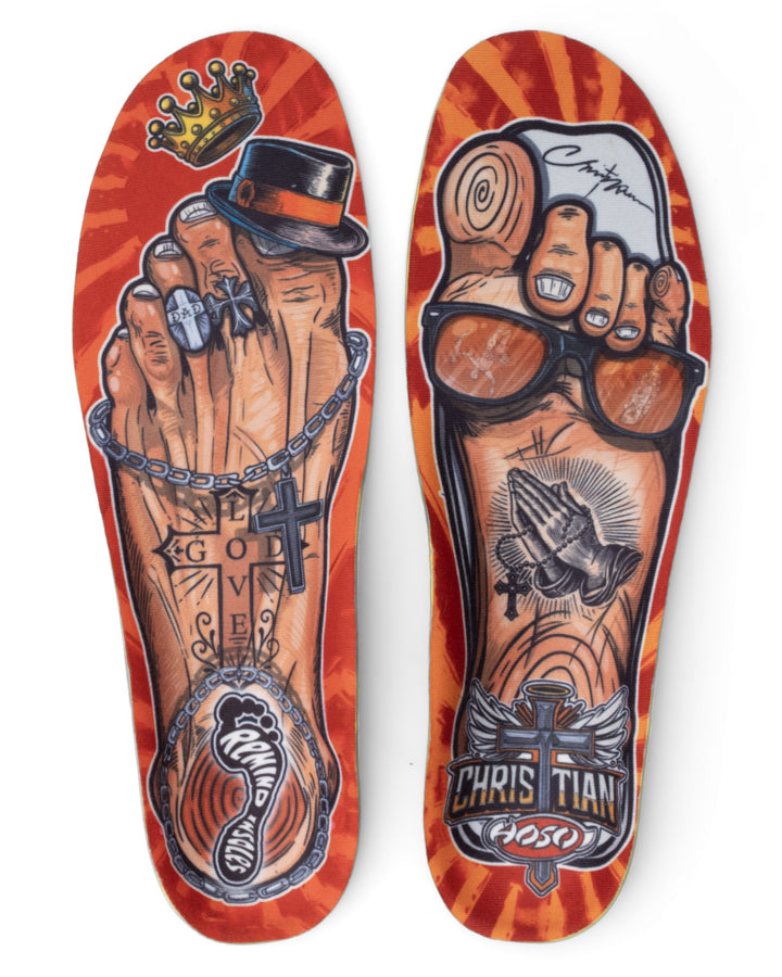 Cush Impact Christian Hosoi Gnar Foot insoles, pair front view