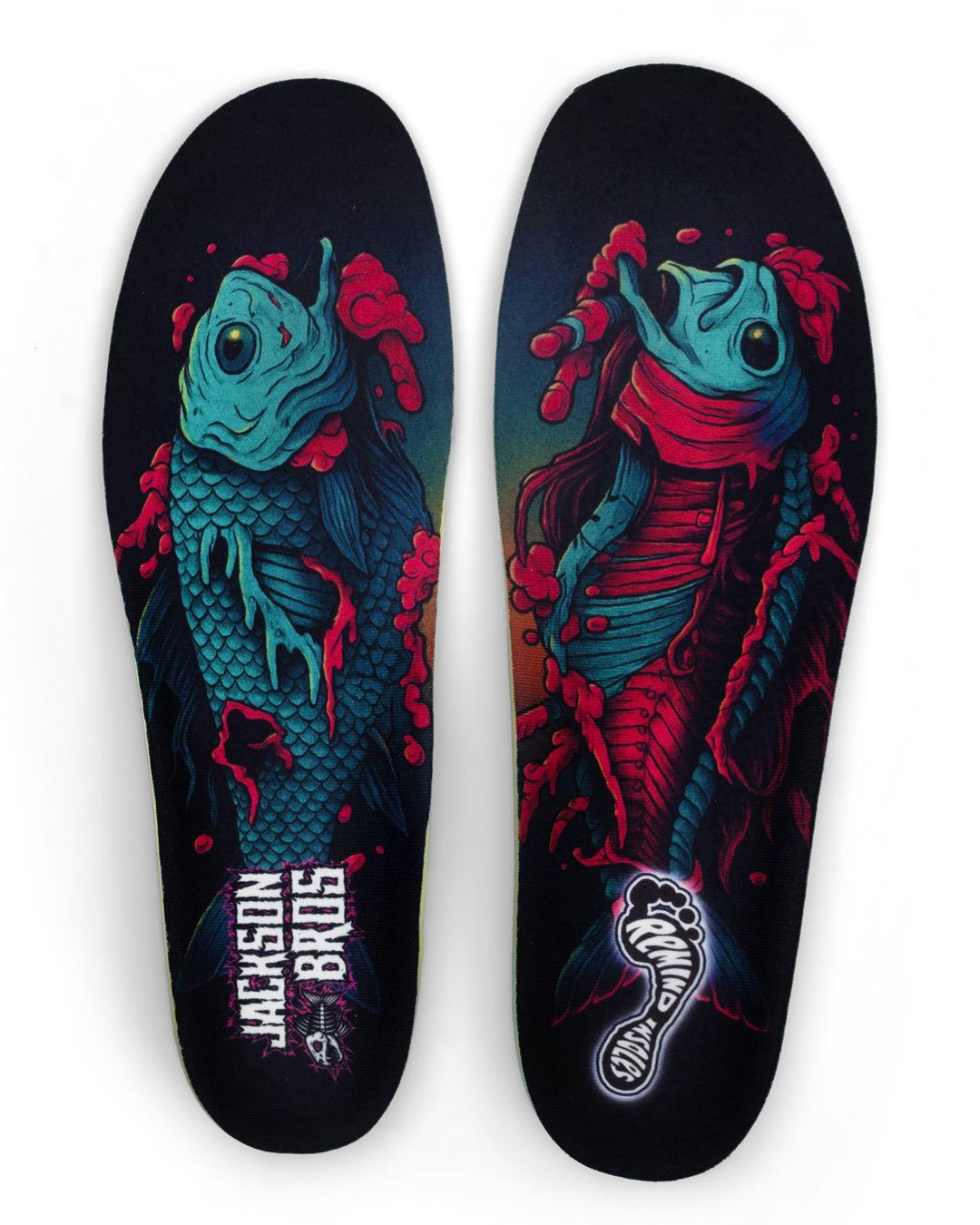 Destin Impact Jackson Bros Dead Fish insoles, pair front view