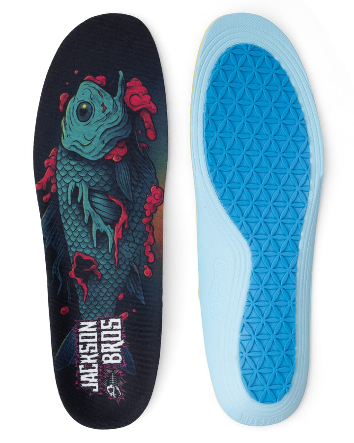 Destin Impact Jackson Bros Dead Fish insole, front and back