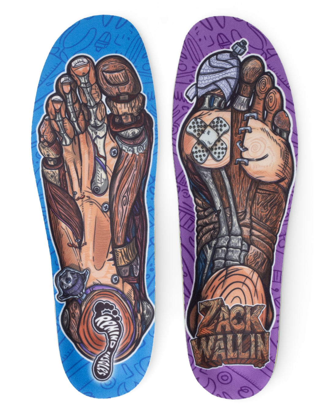 Destin Impact Zack Wallin Gnar Foot insoles, pair front view