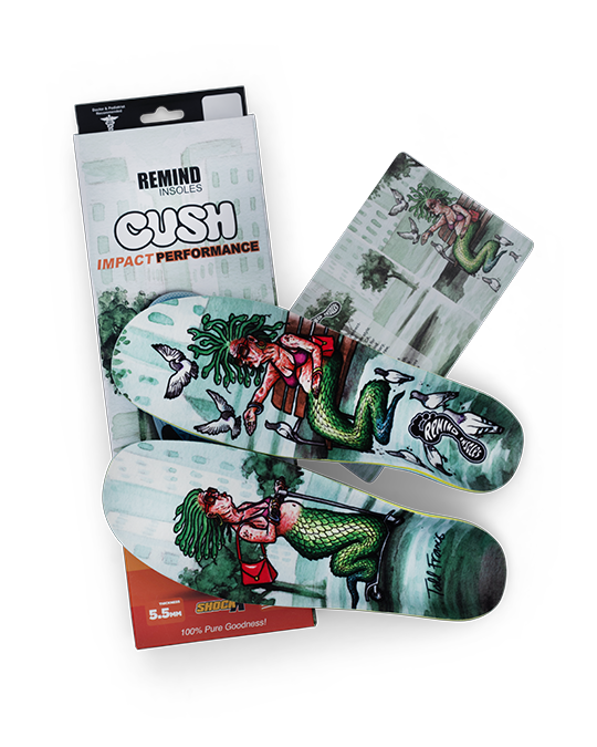 CUSH IMPACT Todd Francis Medusa 5.5MM Mid-High Arch Insoles